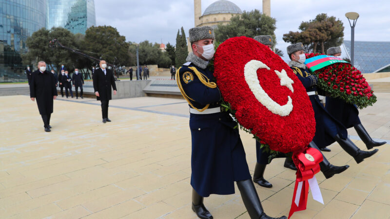 Turkish and Azeri Soldiers Marching