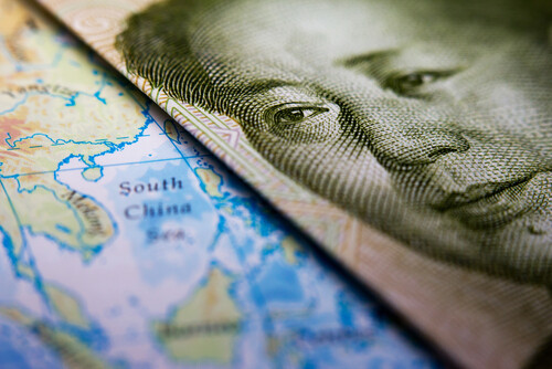 Mao on a map of the South China Sea